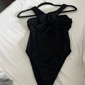 Black cut out bodysuit
